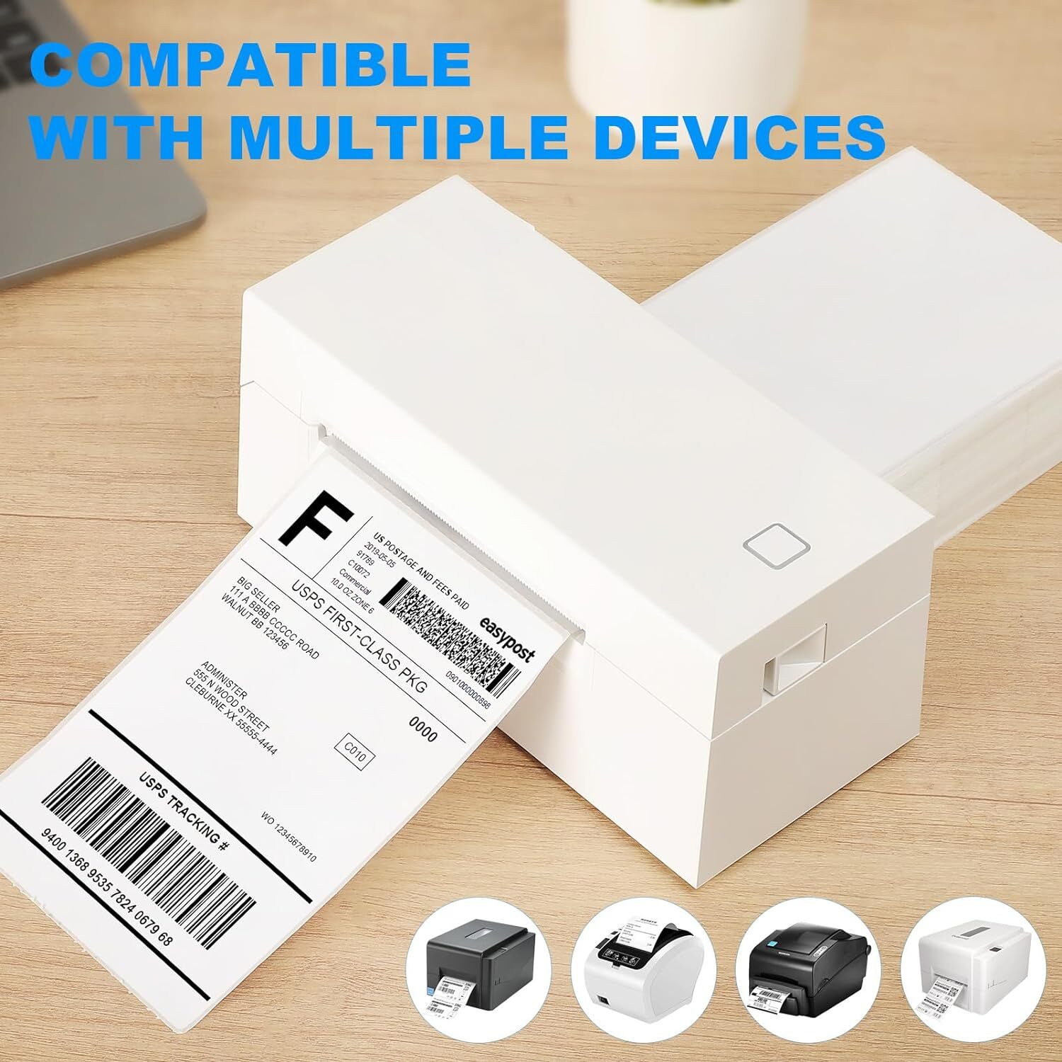 500/Stack 4×6 Fanfold Direct Thermal Shipping Labels Perforated Mailing Labels