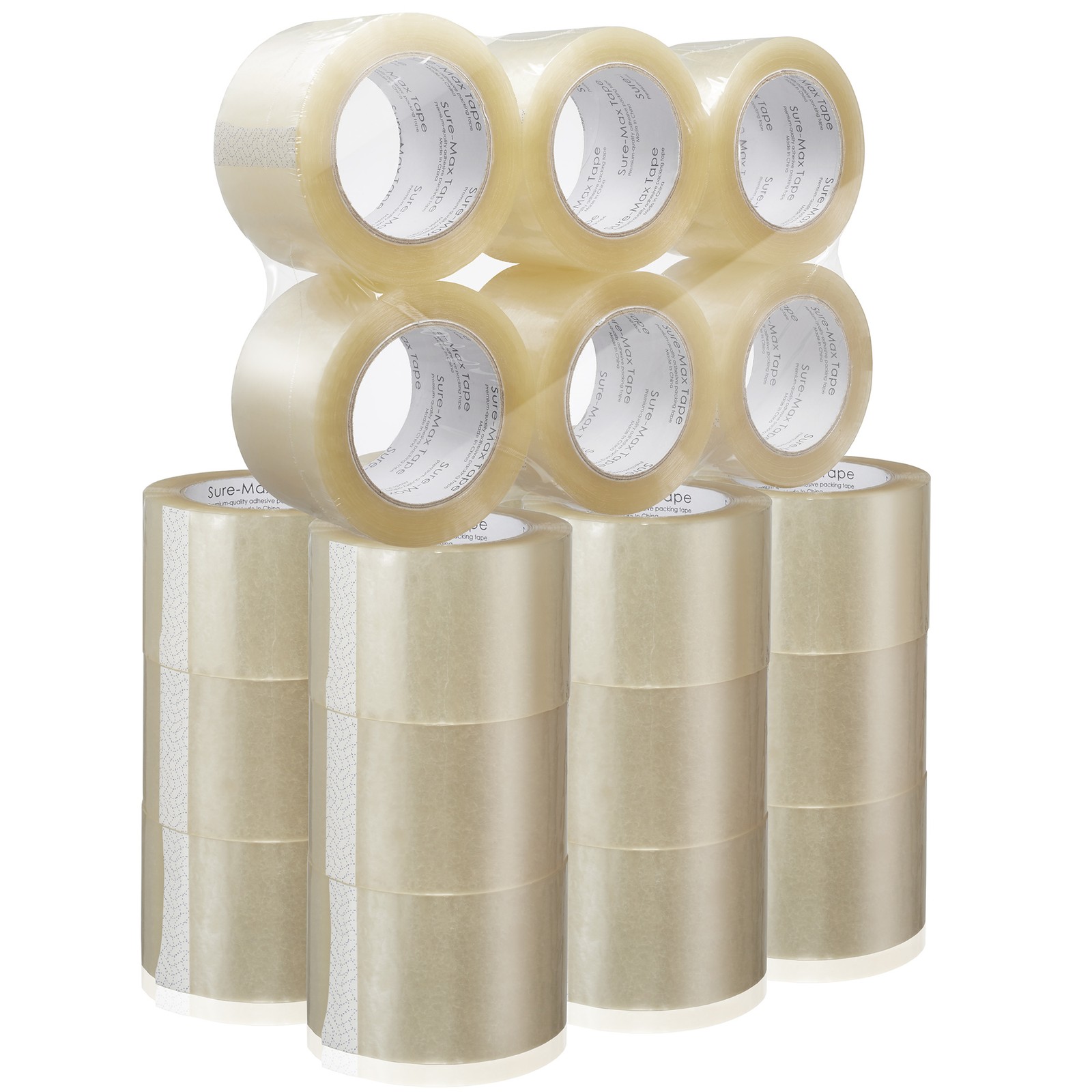 24 Rolls 3″ Extra-Wide Clear Shipping Packing Moving Tape 110 yds/330′ ea – 2mil