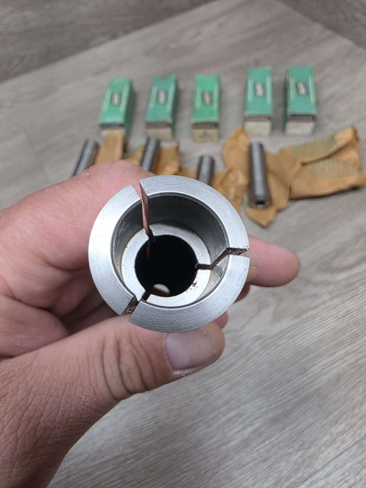 LOT OF 10 ASSORTED R8 COLLETS 1/8″ TO 11/16″ SIZE RANGE HARDINGE MSC +