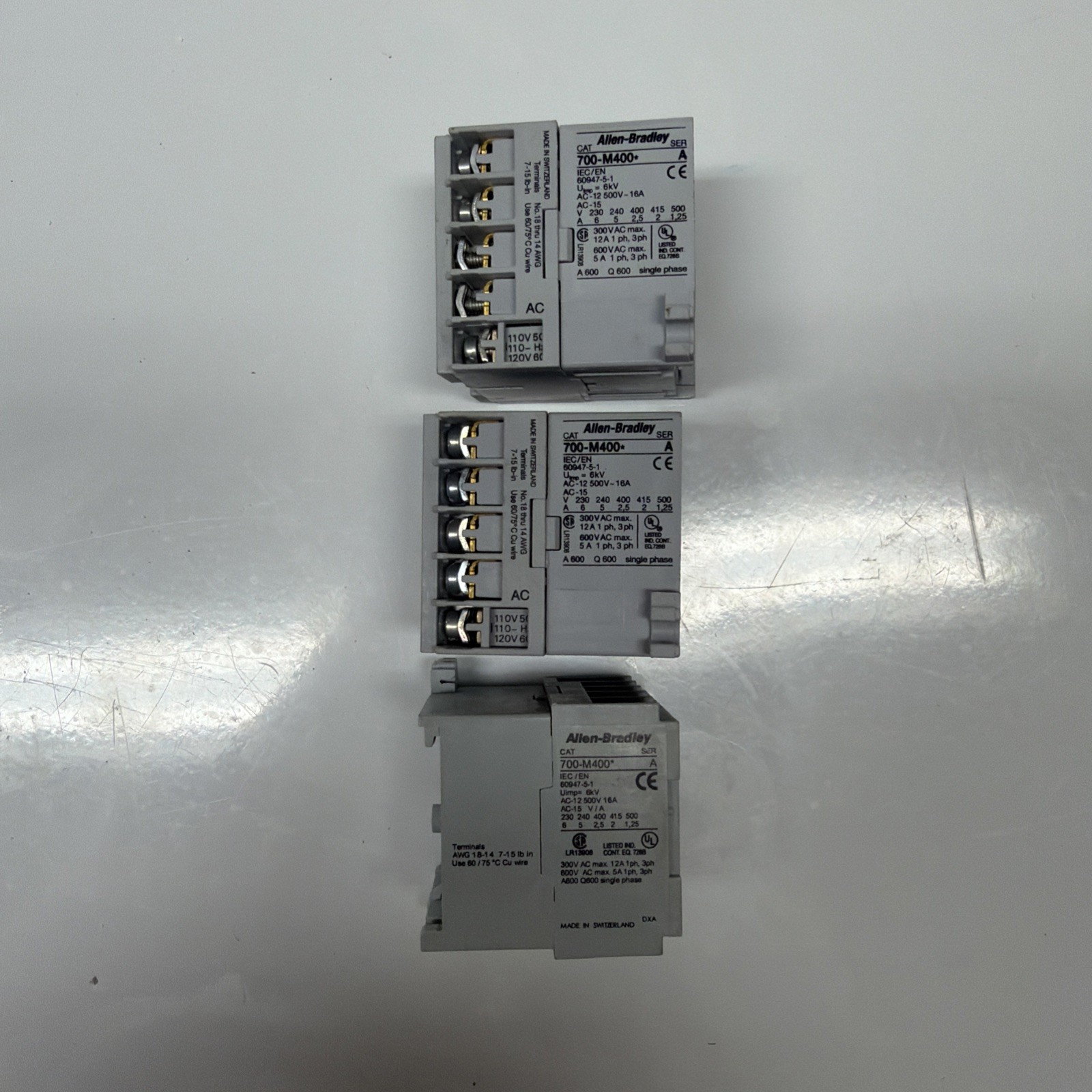 700-M400 Allen Bradley Relay QTY 3.