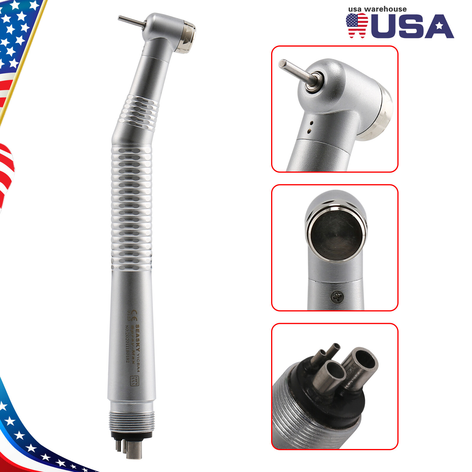 SEASKY NSK Pana Max Dental High Speed Turbine Handpiece Push 4-Hole 1-20*