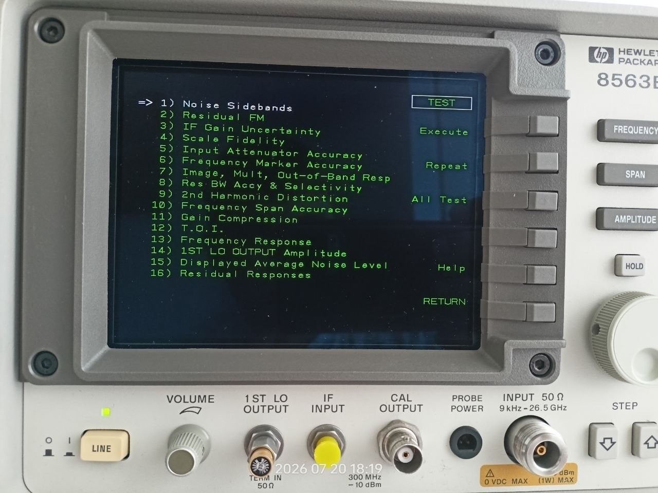 HP Agilent 85629B Test and Adjustment Module