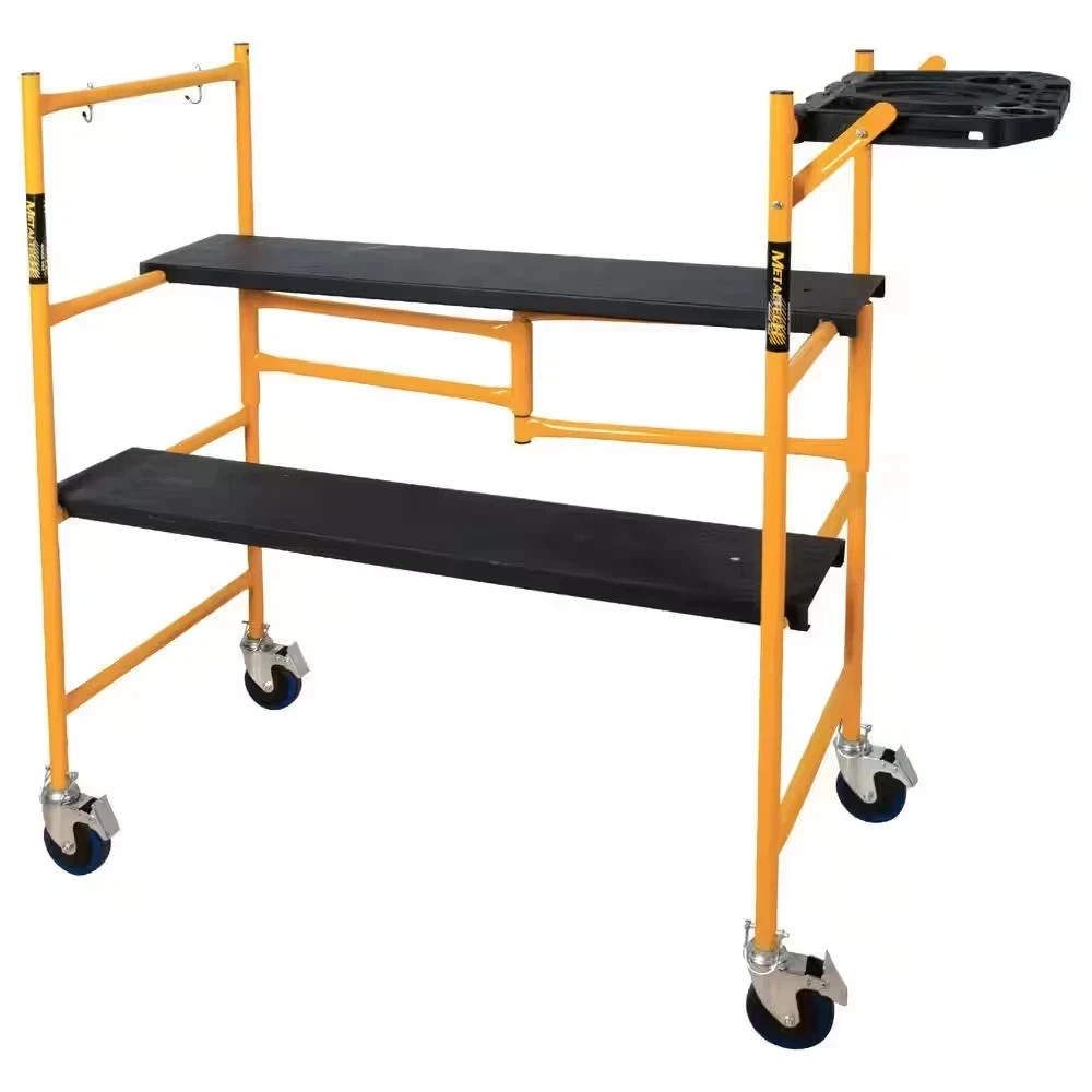 Mini Scaffold Platform 500Lbs Jobsite Series Baker 4.1ft.H x 3.4ft x 1.8ft+BONUS