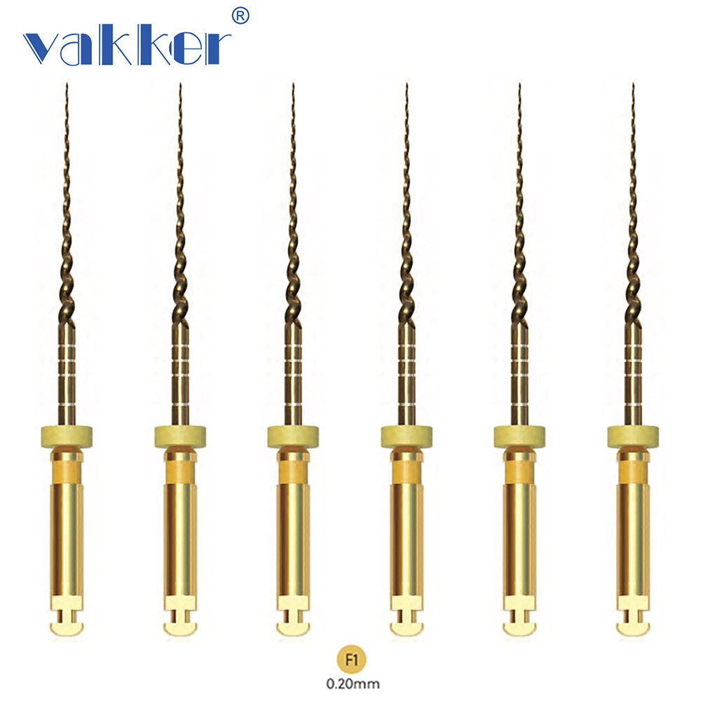 Vakker Dental NITI Taper Gold Endodontics Rotary Files Assorted 21mm/25mm/31mm