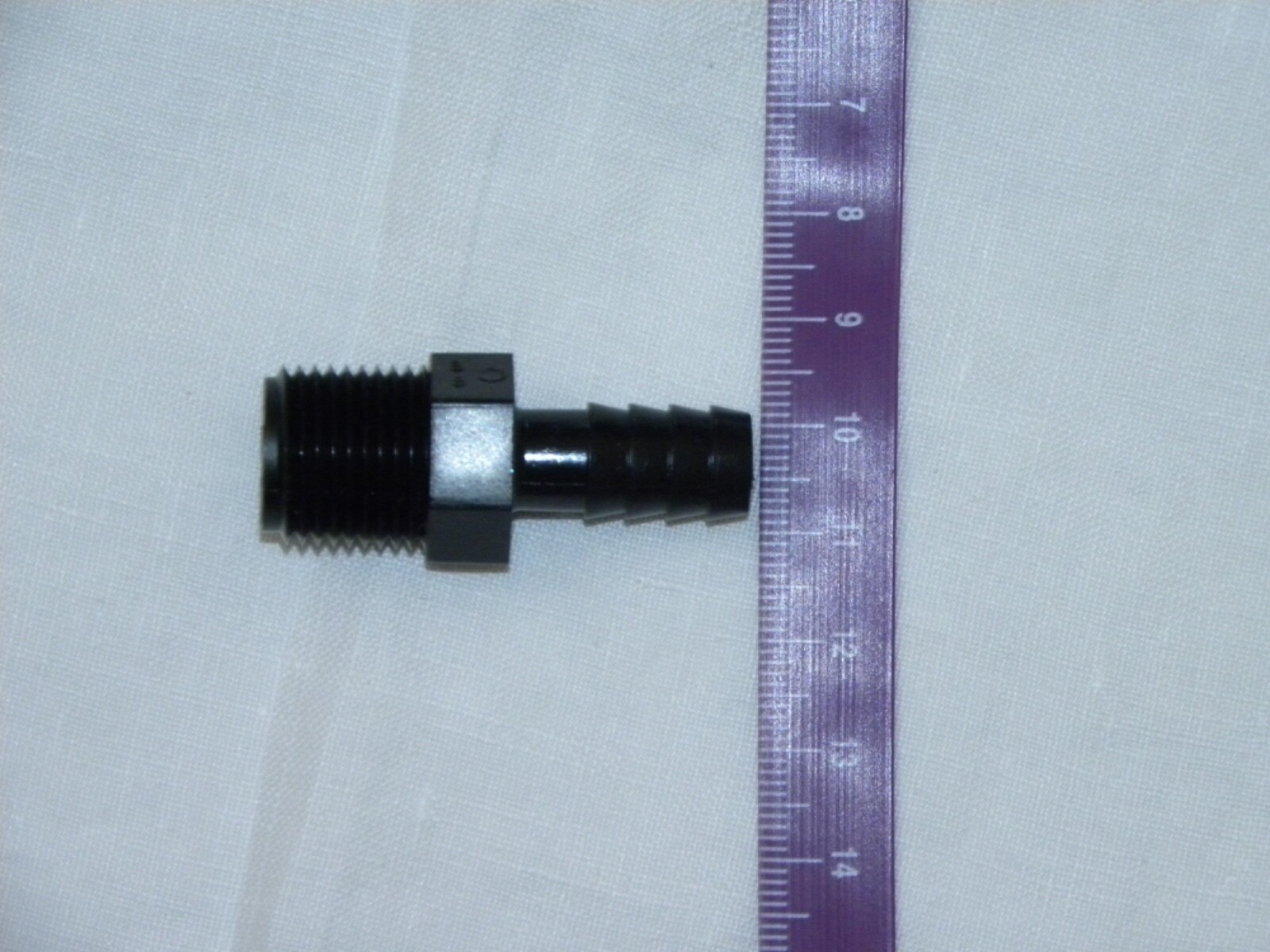 Lot of 6 Black Plastic Hose Barb Adapter Fitting 1/2″ OD x 1/4″ ID