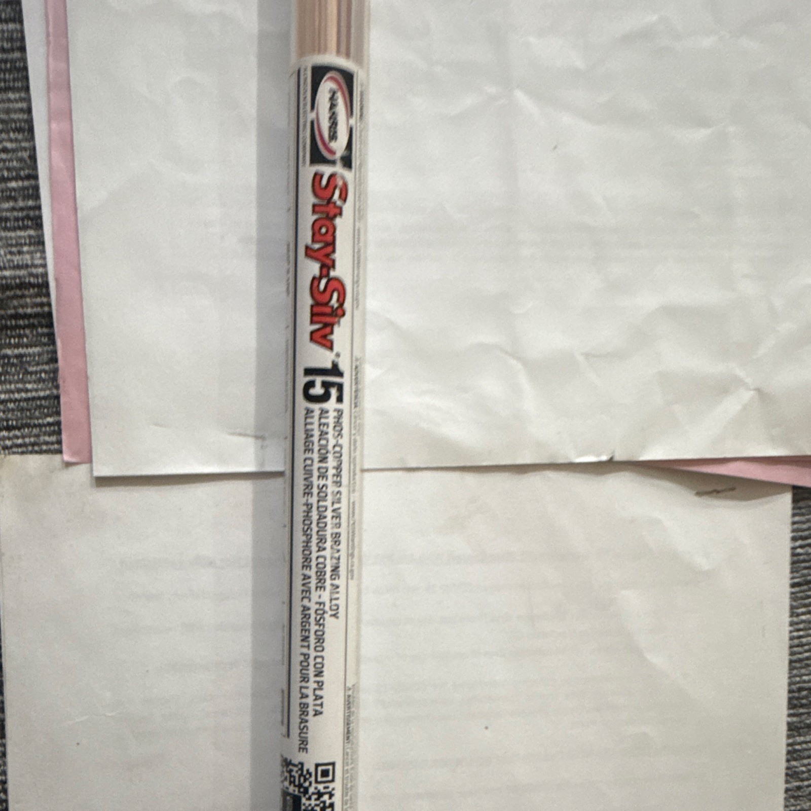 Harris Stay-Silv 15 Silver Brazing Rod BCuP-5 ASB-8 14 3/4 in