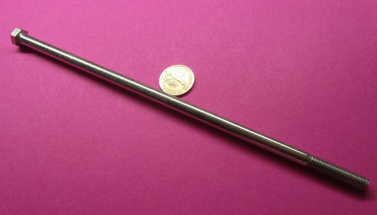 18-8 Stainless Steel Bolt, PT, 3/8″-16 x 11.0″ Length, 3 pcs