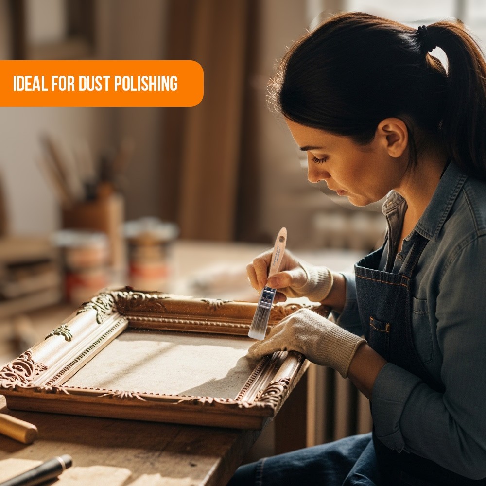 12-Pack – 1″ Flat Brushes for All Latex and Oil Paints & Stains