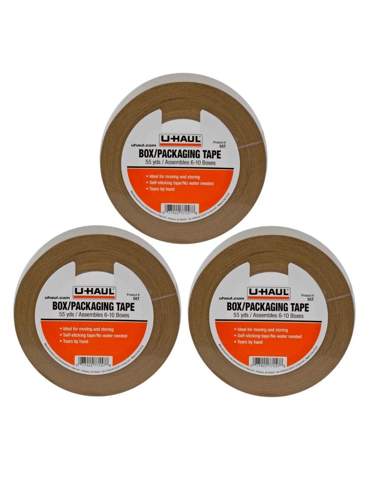 U-Haul Moving Box Paper Tape (Ideal for Moving, Packing, Storage Boxes) – Pack o