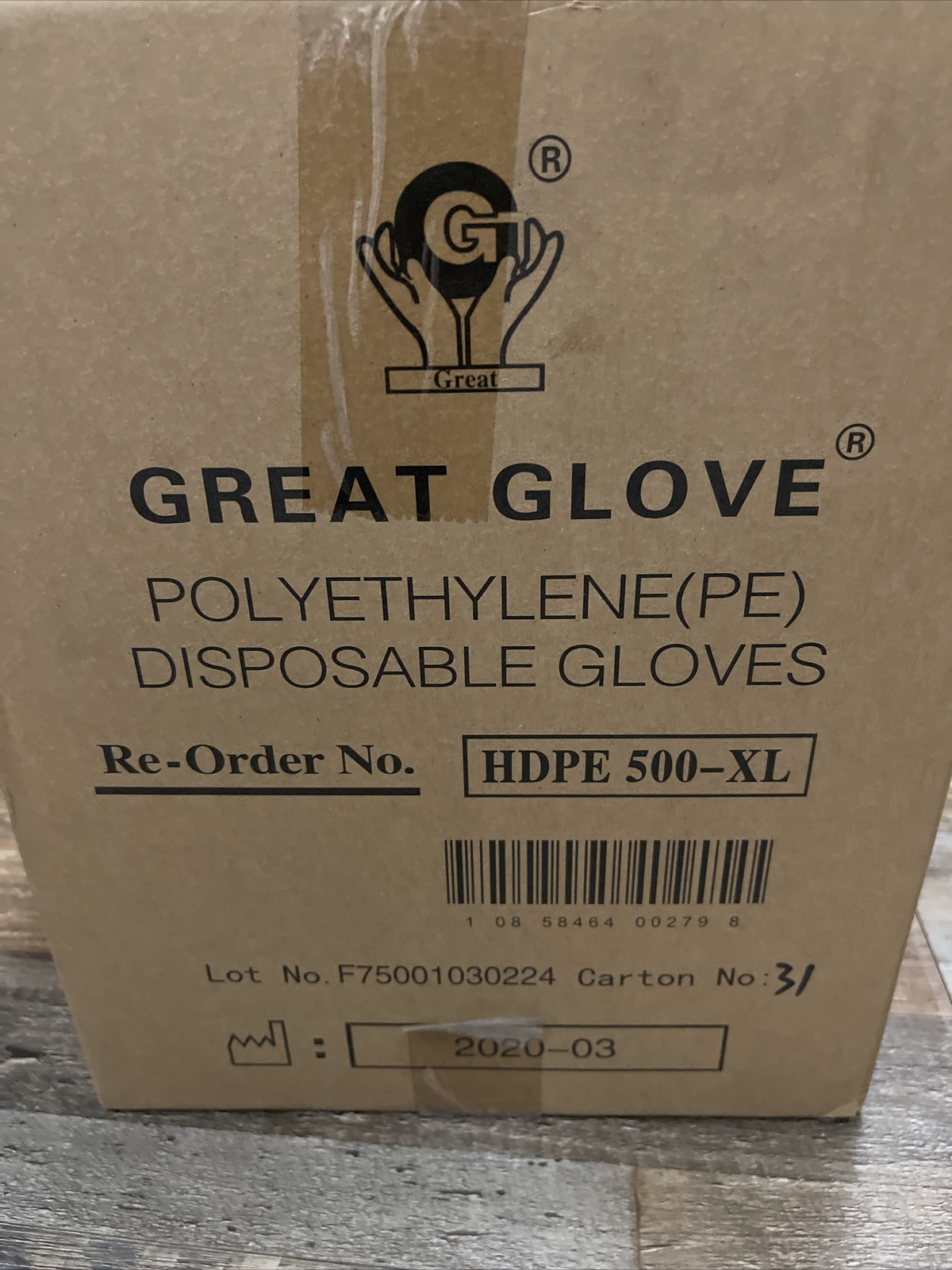 Great Gloves Polyethylene Gloves (PE) XL Disposable Food Grade 10,000 PCS