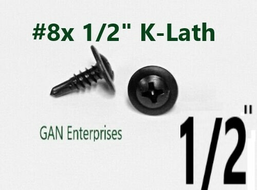 Modified Truss Head #8 x 1/2″ to 3″ Self Drilling Screws, Black