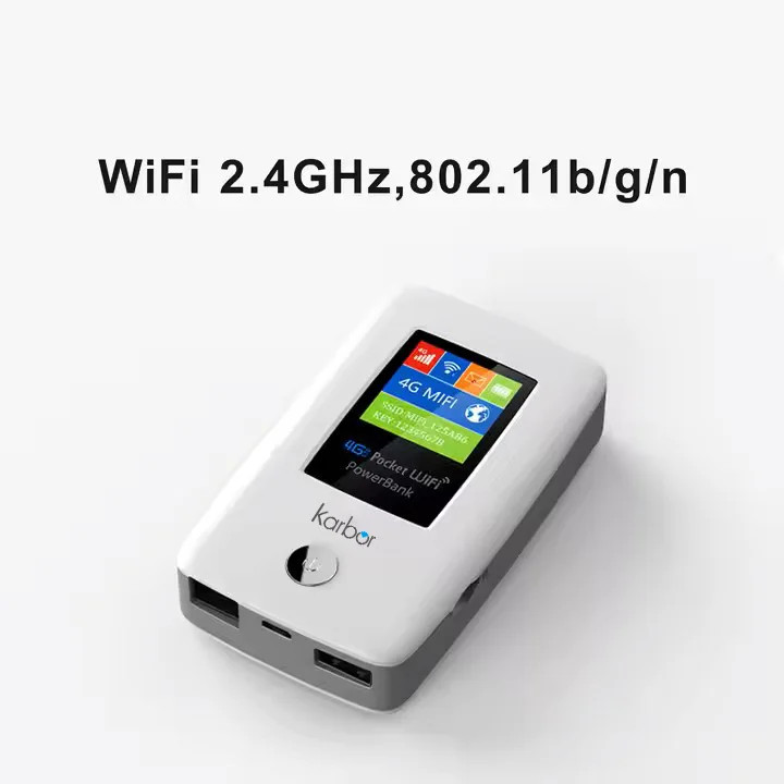 Karbor 6000mAh Portable WIFI Router Power Bank ESIM Wifi /Sim Card 2.4G WiFi6