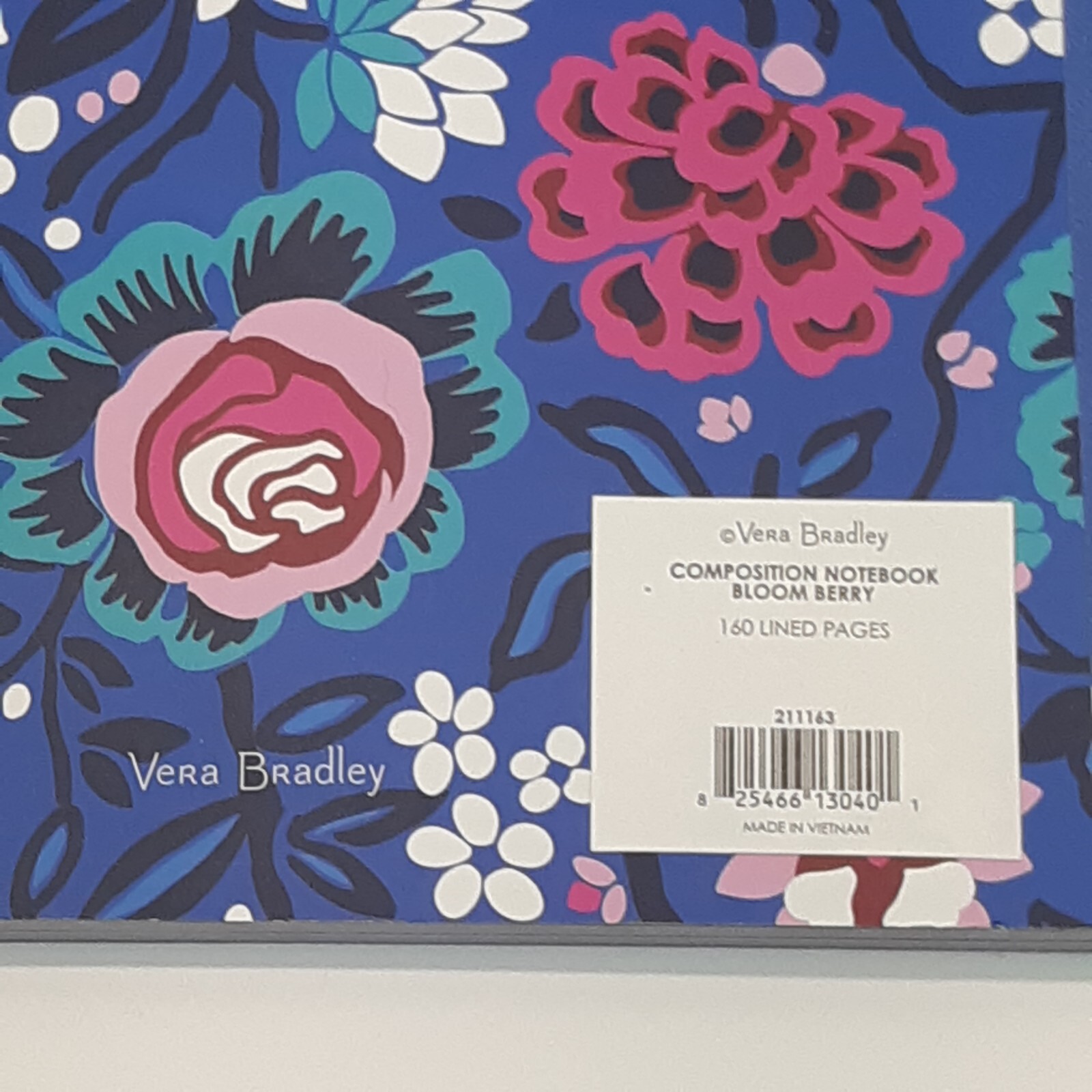 Vera Bradley Desk Accessories Set Bloom Berry Notebook Dry Erase Board Cup