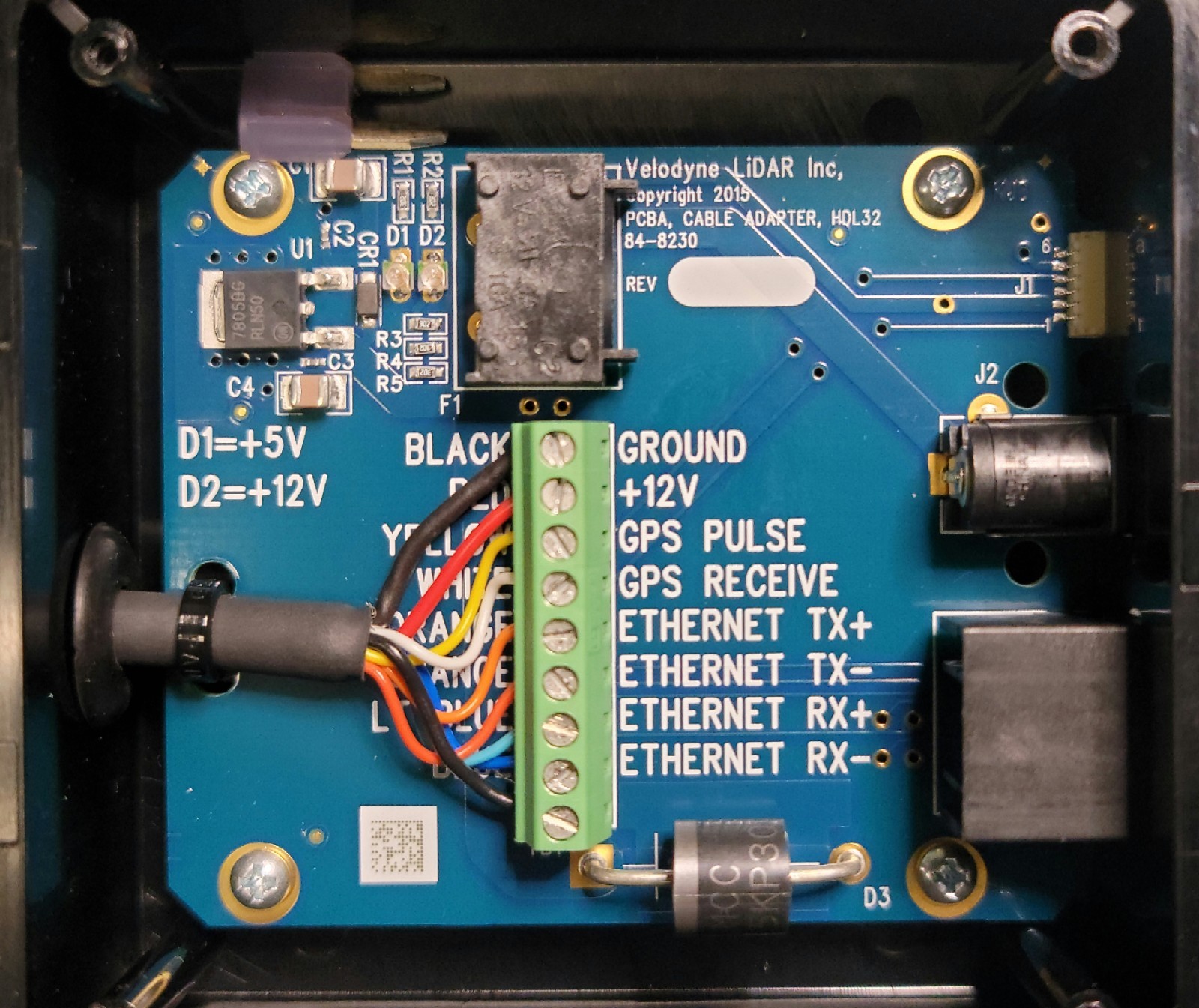 Velodyne LiDAR Interface Box, 80-VLP-16-A, With Cable, No Connector