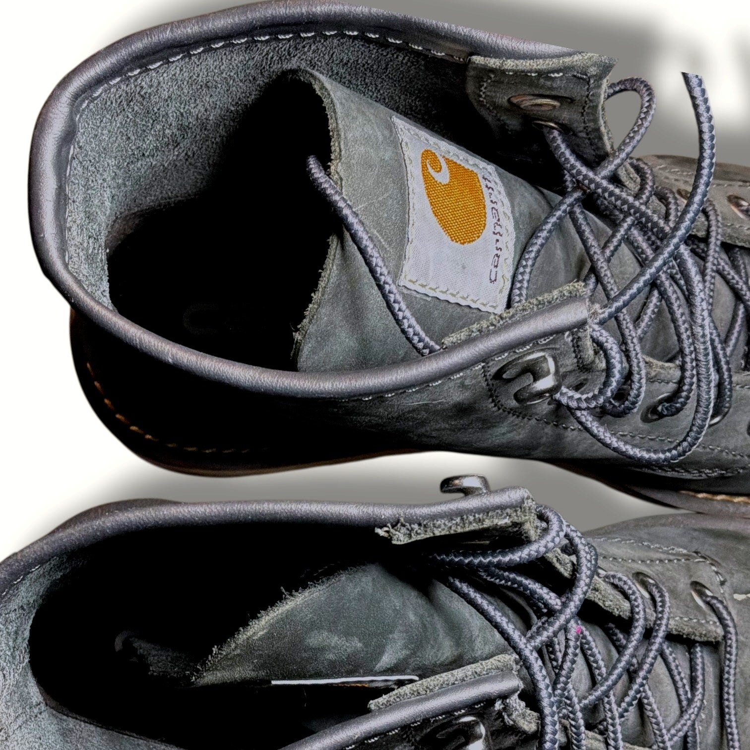 Women’s 8M Carhartt 6″ Soft Moc Toe Wedge Boot, Dark Grey Leather Safety Boots
