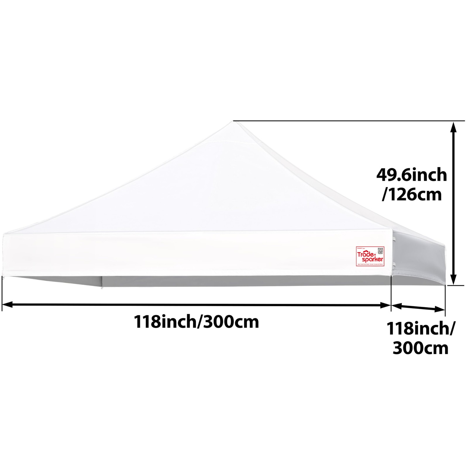 Tradesparker 10X10 Commercial Pop Up Canopy Replacement Top-Windproof