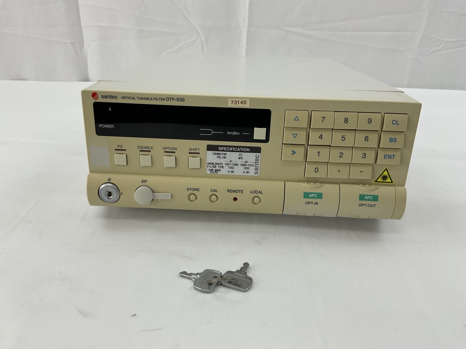 Santec OTF-930 Tunable Optical Bandpass Filter 1527-1610nm C+L Band DWDM GPIB