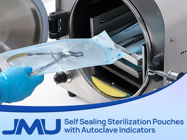 JMU Self Sealing Sterilization Pouches Dual Indicator, Size 3.5″x6.5″ 200pcs/box
