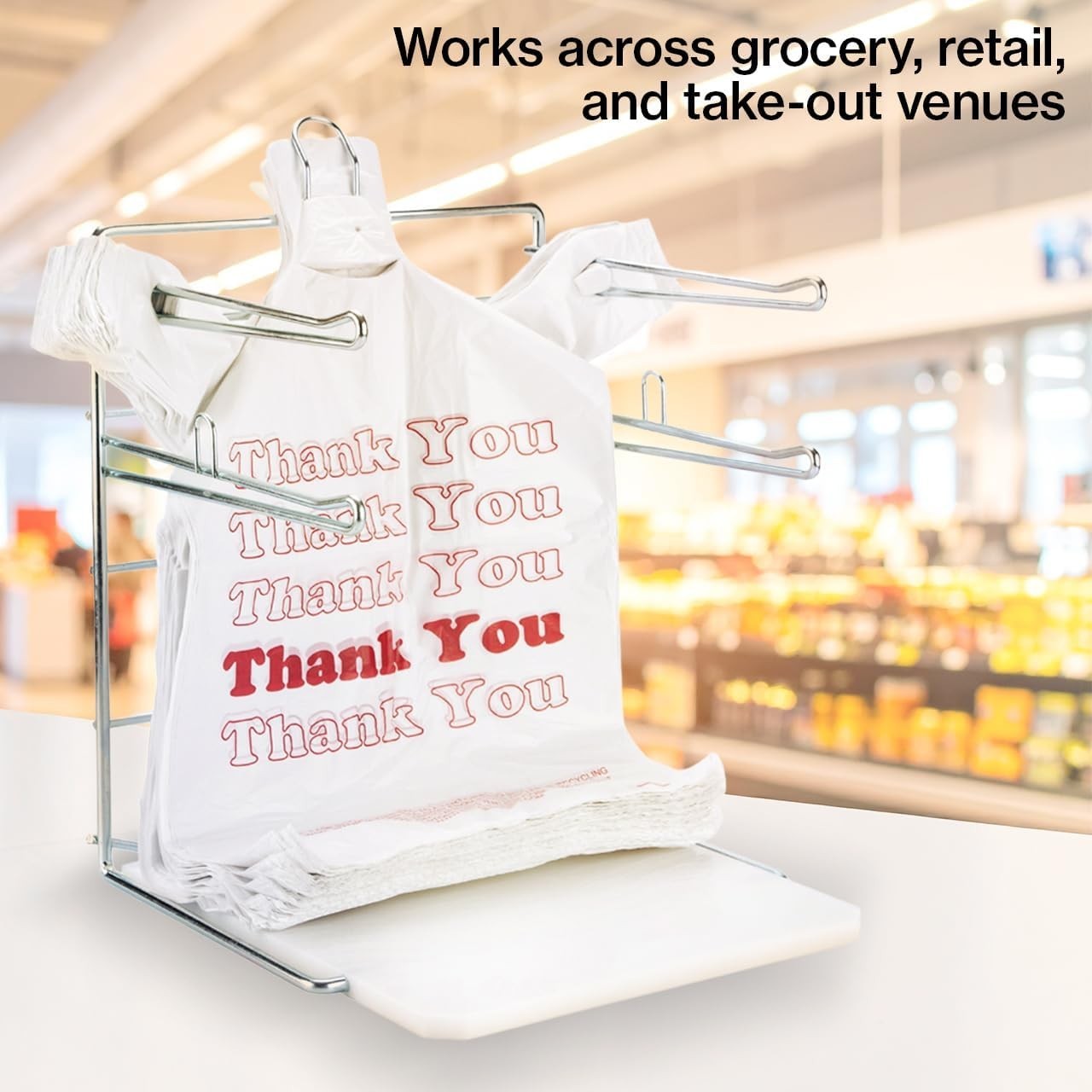 Durable HDPE Thank You Bags 100-count – Standard Size for Convenience & Quality