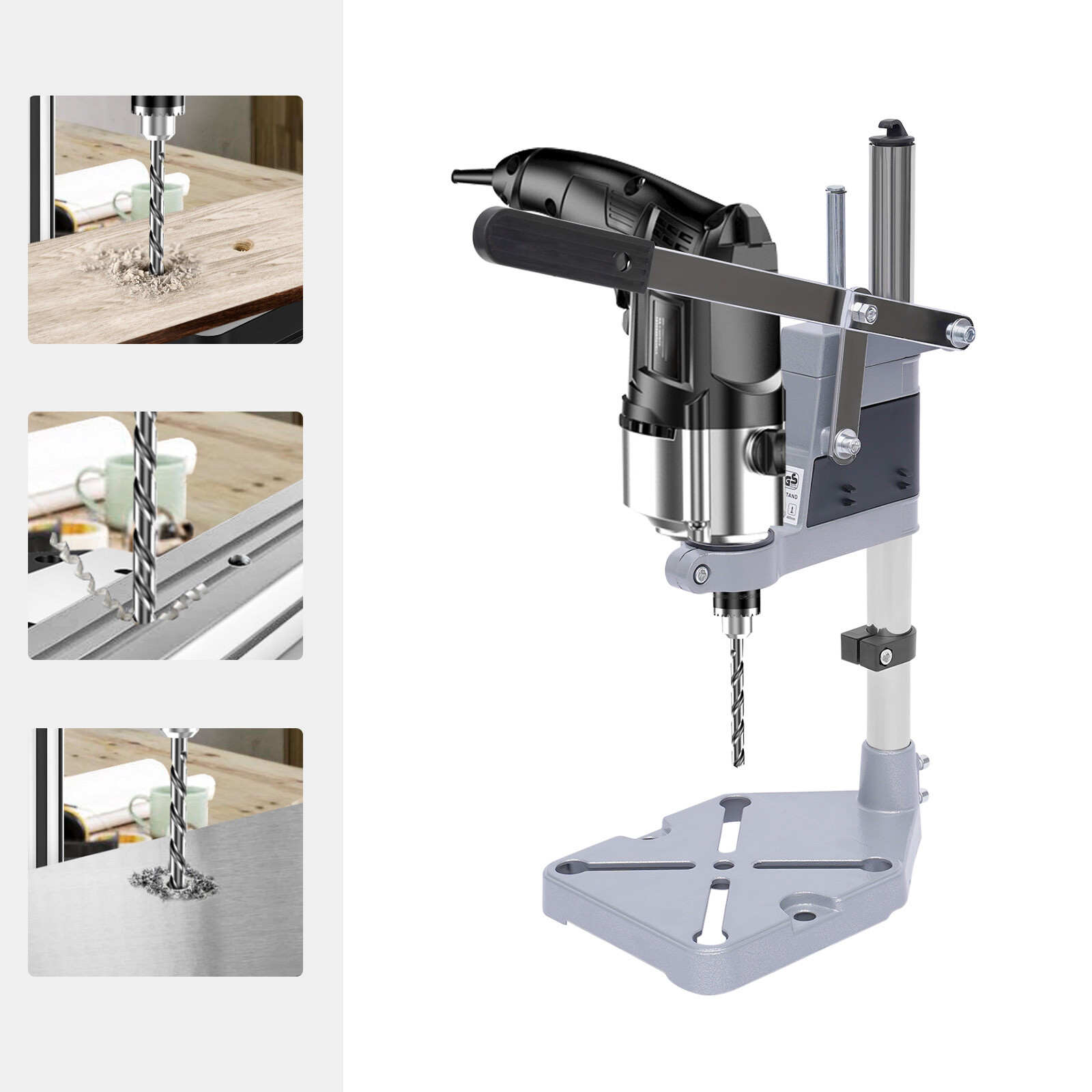 Electric Drill Hand Press Stand Bench Clamp Support Holder Tool Workbench Pillar