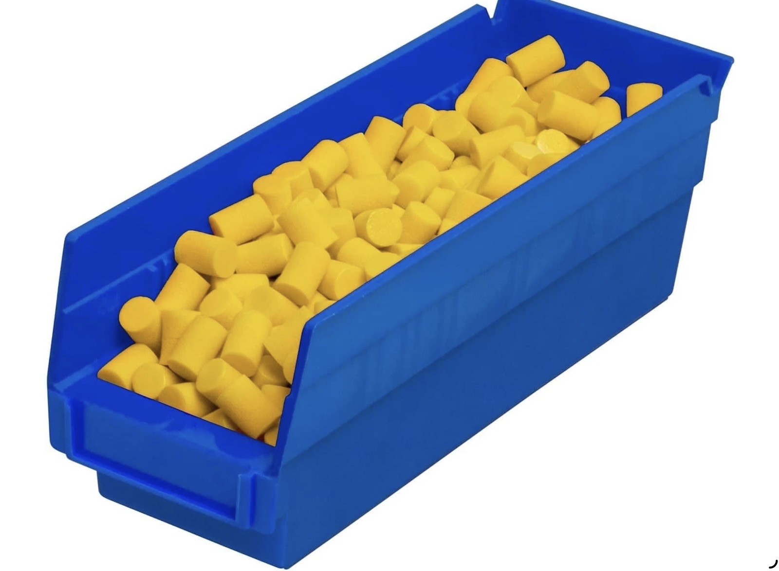 LOT OF (90) ULINE S-13396 Stackable Shelf Bins GREEN & YELLOW 12x4x4
