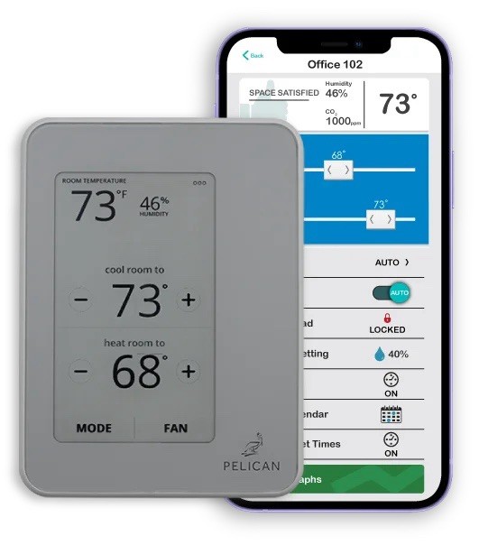 Pelican Wireless Systems TC-4 Thermostat W/CO2 & Humidity Sensor, New