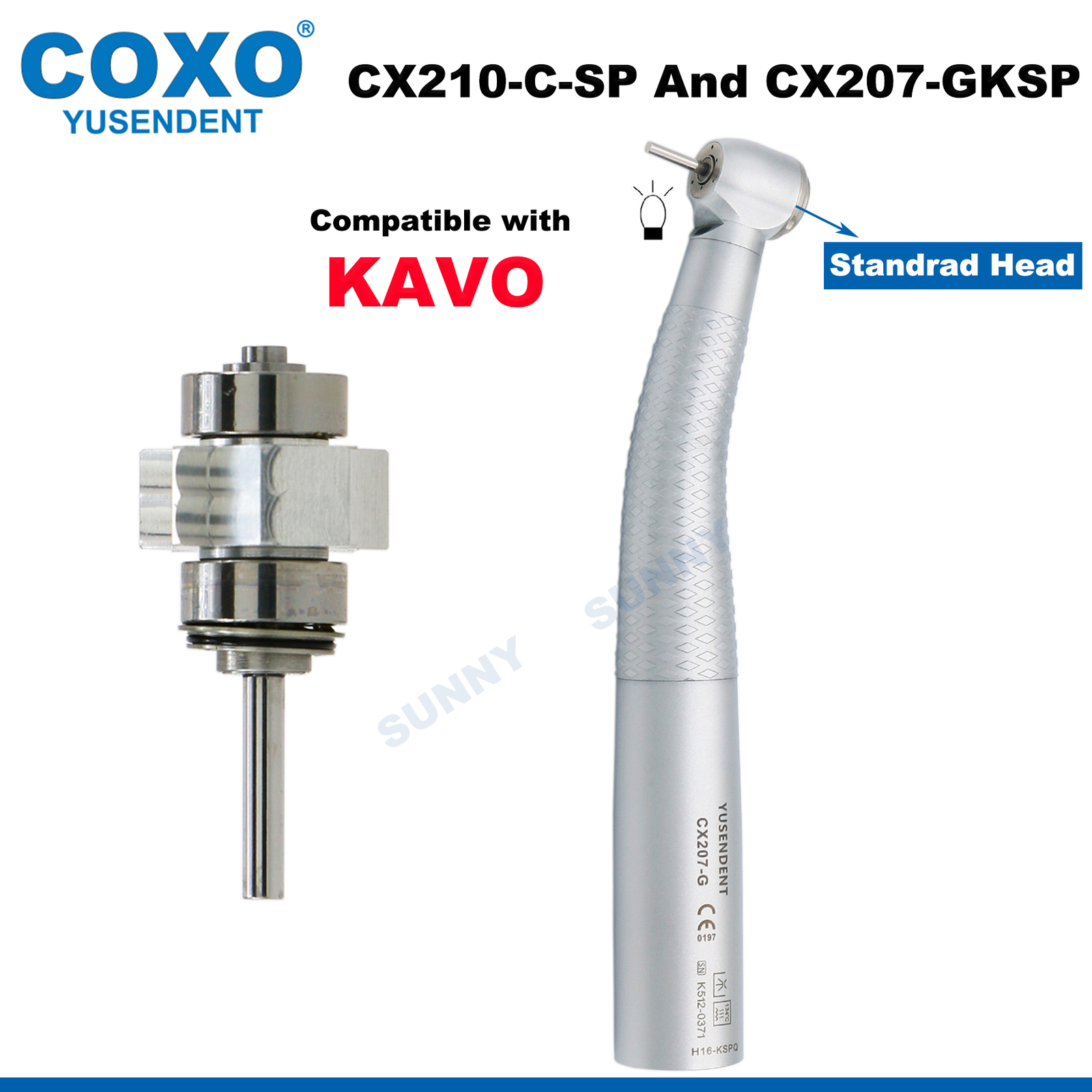COXO Dental Fiber Optic Handpiece High Speed Turbine Coupler For KAVO MULTIflex