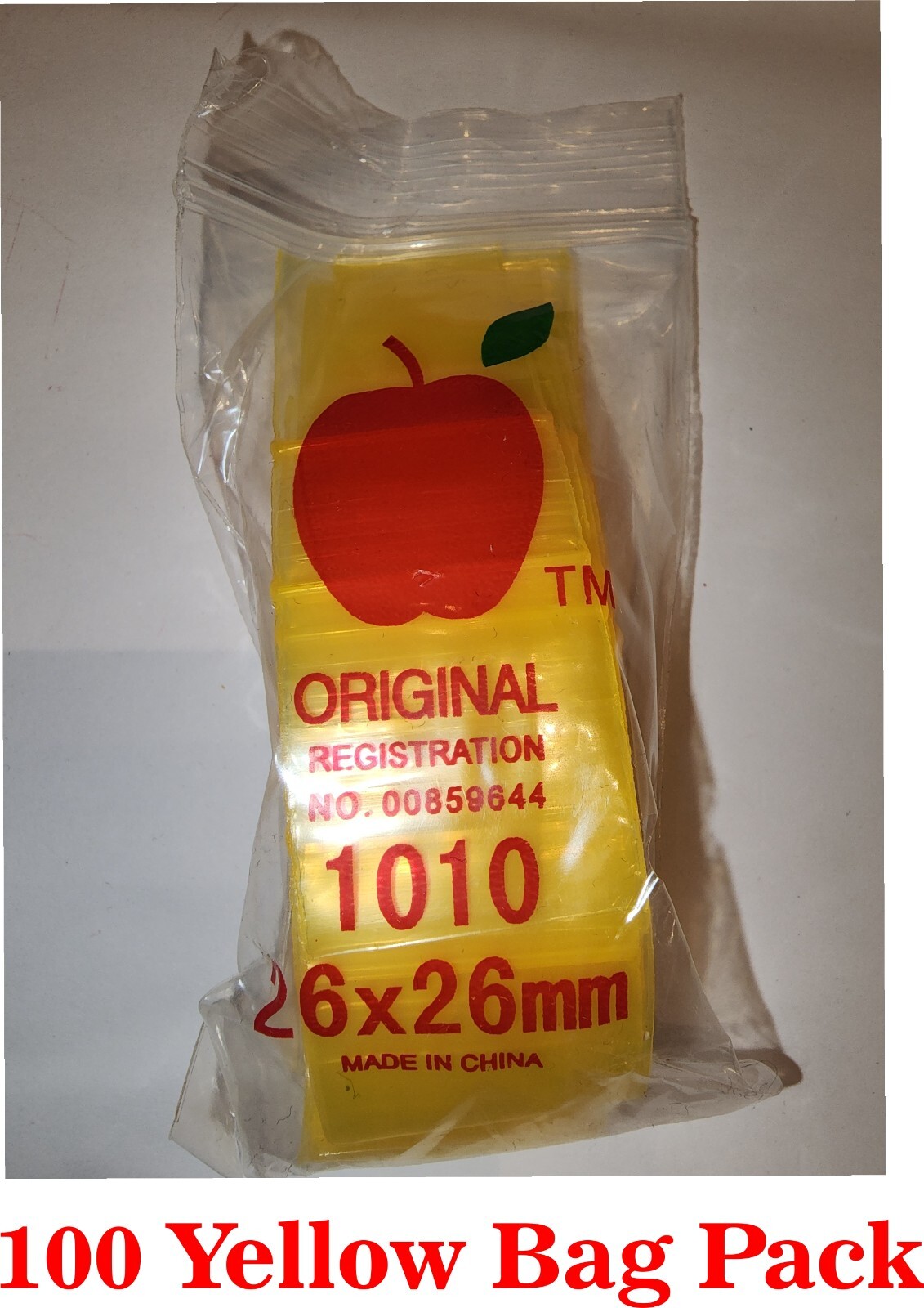 Apple 1010 1″x1″ Plastic Bags Baggies Jewelry Ziplock Zipper Stamp Bags lot