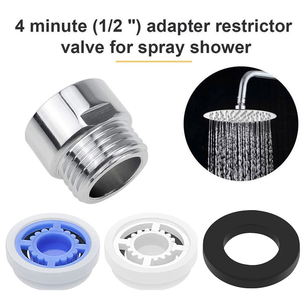 Water Saving Shower Regulator Kit with 6 8L/min Shower Head Reactors