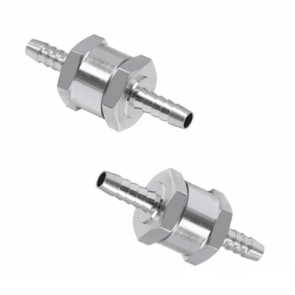 2 Pcs 8mm 5/16″ Fuel Non-Return One Way Check Valve Petrol Diesel Oil Aluminum
