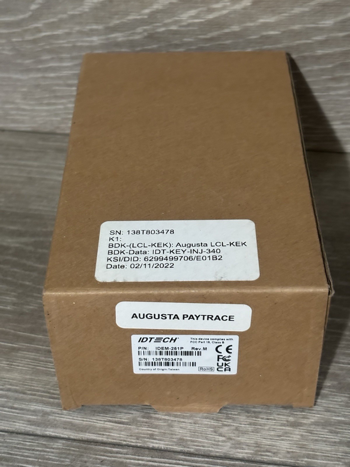 ID Tech Augusta, IDEM-251P, USB Chip and Magnetic Stripe Card Reader