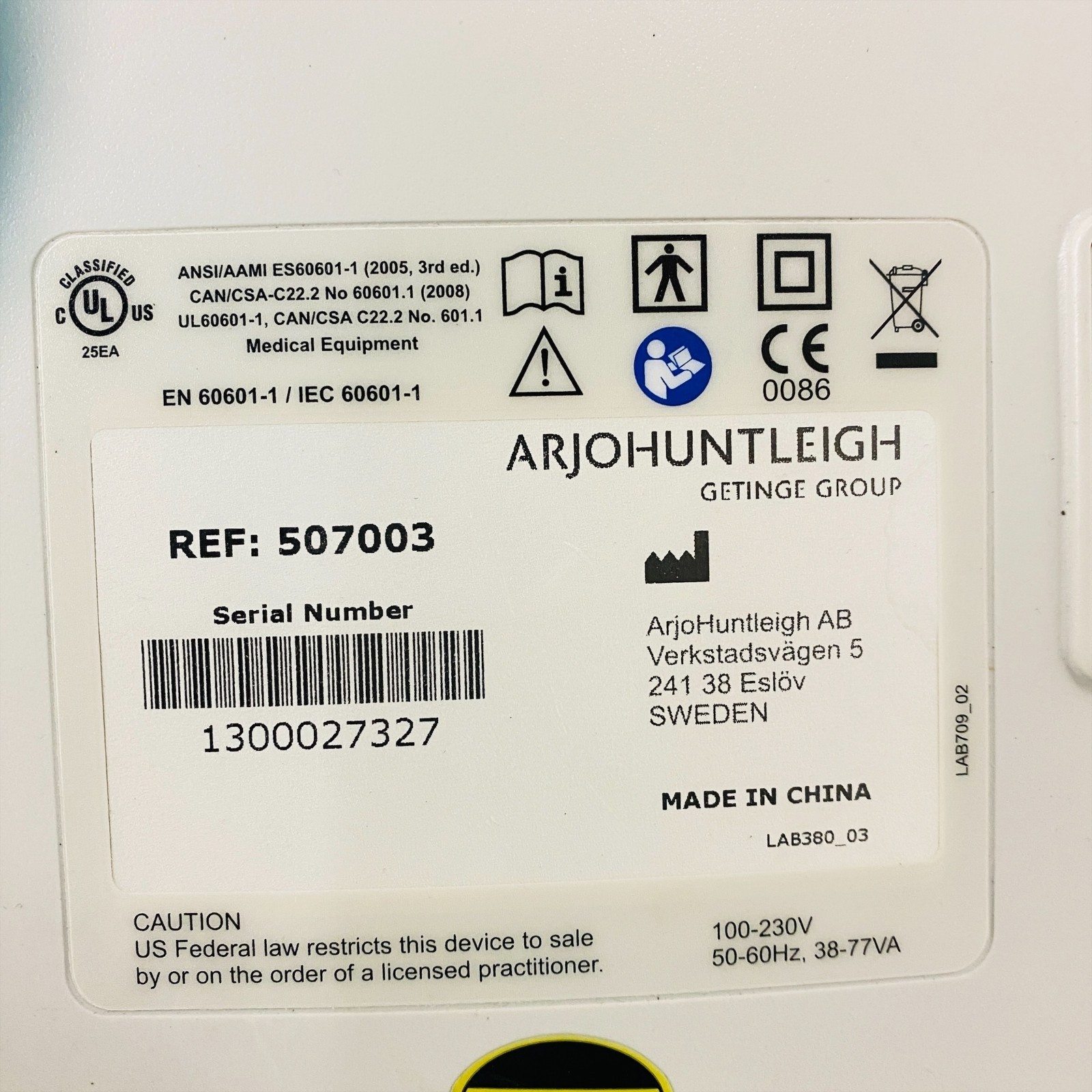 ArjoHuntleigh Flowtron Universal DVT Compression Pump REF 507003, Tested