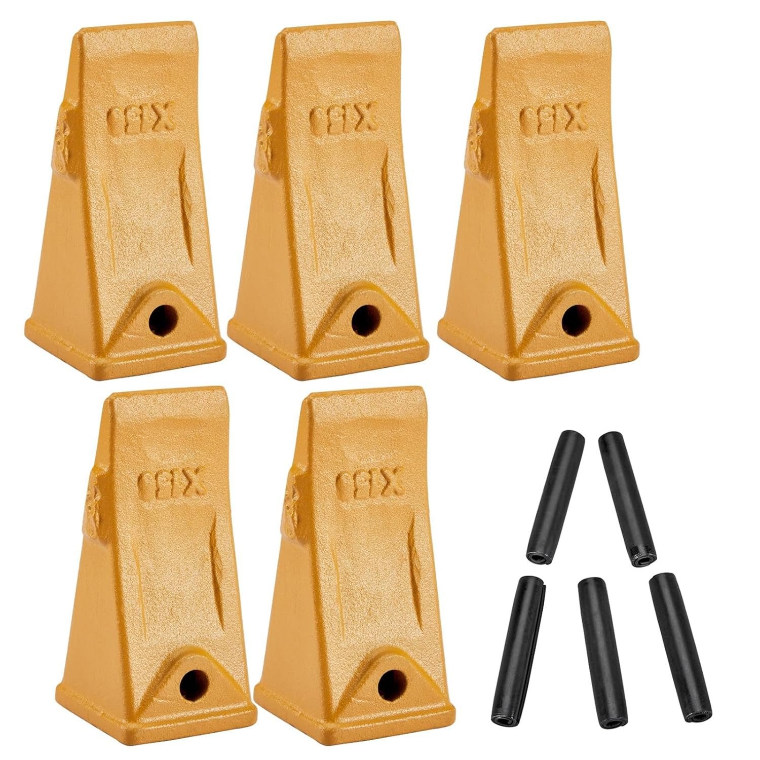 5Packs X156 Mini Excavator Bucket Teeth for Skid Steer and Mini Excavators
