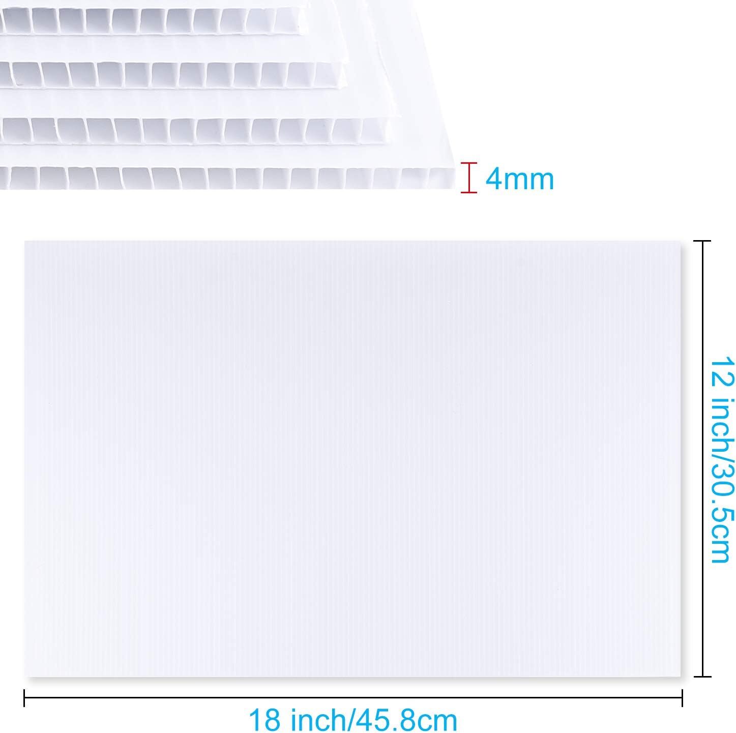 12×18 BLANK WHITE YARD SIGN KIT 3,5,10… Garage Yard sale W/STAKES+SHARPIES USA