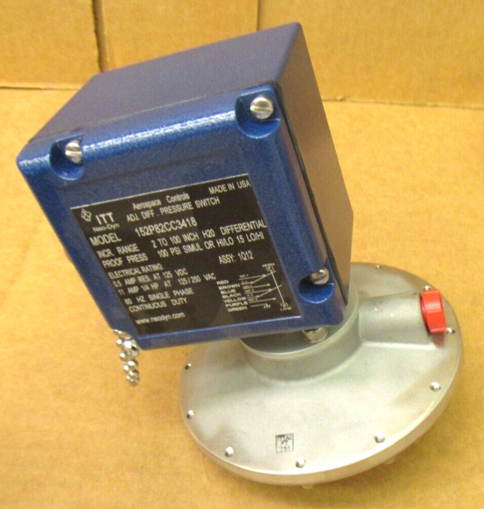 ITT Neo-Dyn 152P82CC3418 Pressure Switch 49600HI