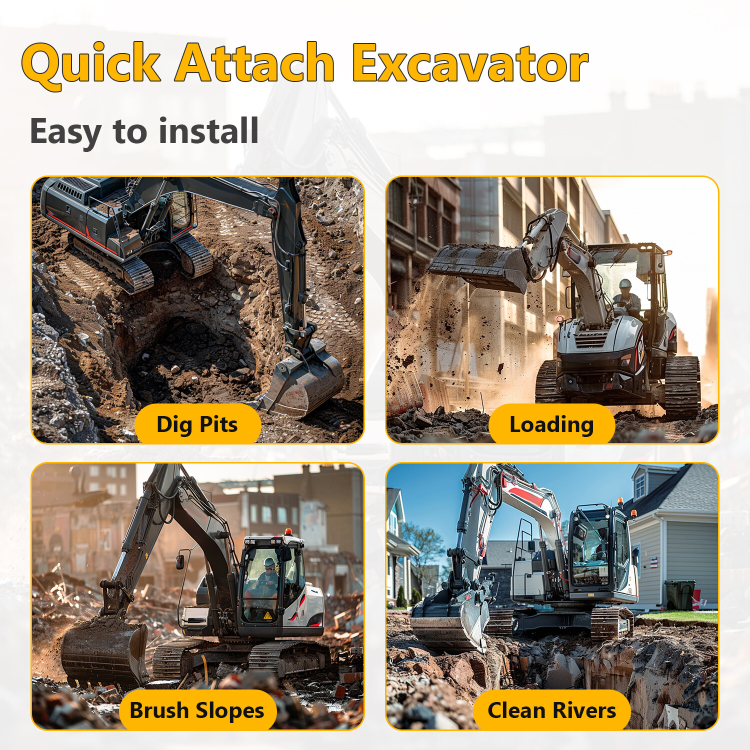 Quick Attach Excavator Coupler Bracket Backhoe For Bobcat E Series 325 328