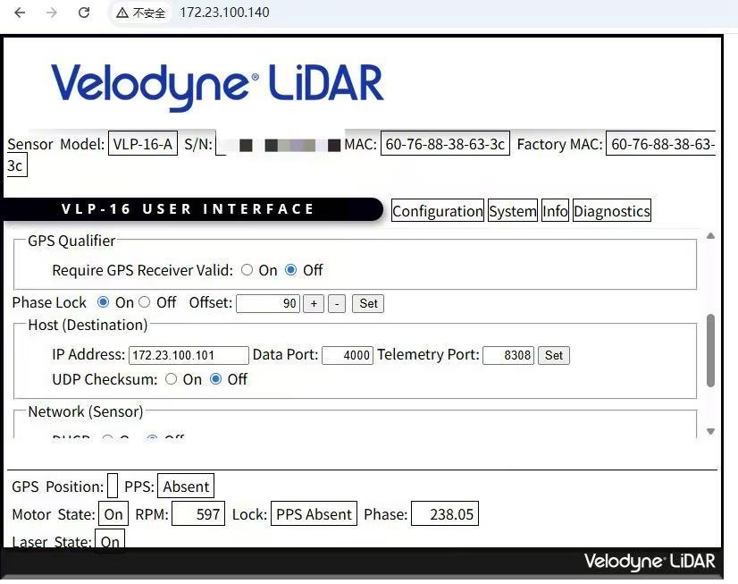 Used Velodyne VLP-16 Puck 3D LiDAR Sensor 16CH 100m 360° w/ HD Interface Box#HL