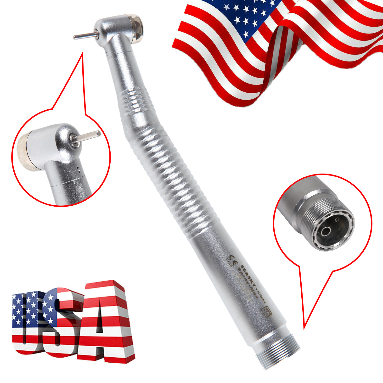 10* Dental NSK Style High Speed Air Turbine Handpiece Spray 2 Hole SEASKY-Y1BA2