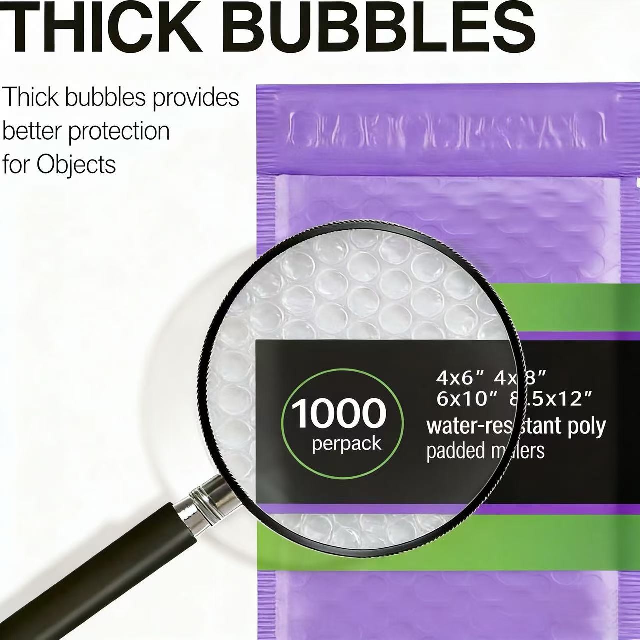 4×6 4×8 6×10 8.5×12 Poly Bubble Mailer Envelop Self Adhesive Shipping Bag Purple
