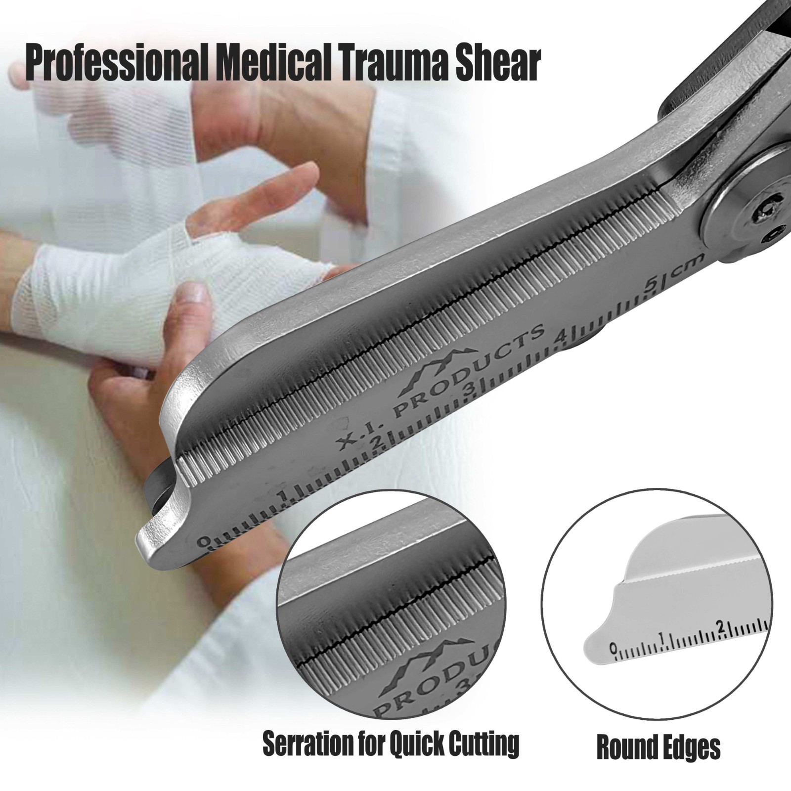 6 in 1 Multifunctional Trauma Shears Foldable Stainless Steel emergency response