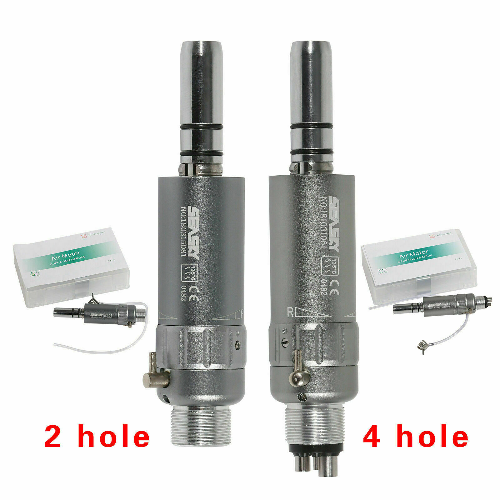 Seasky Dental Slow Speed E-type Air Motor Micromotor 2/4-Hole Handpiece for NSK