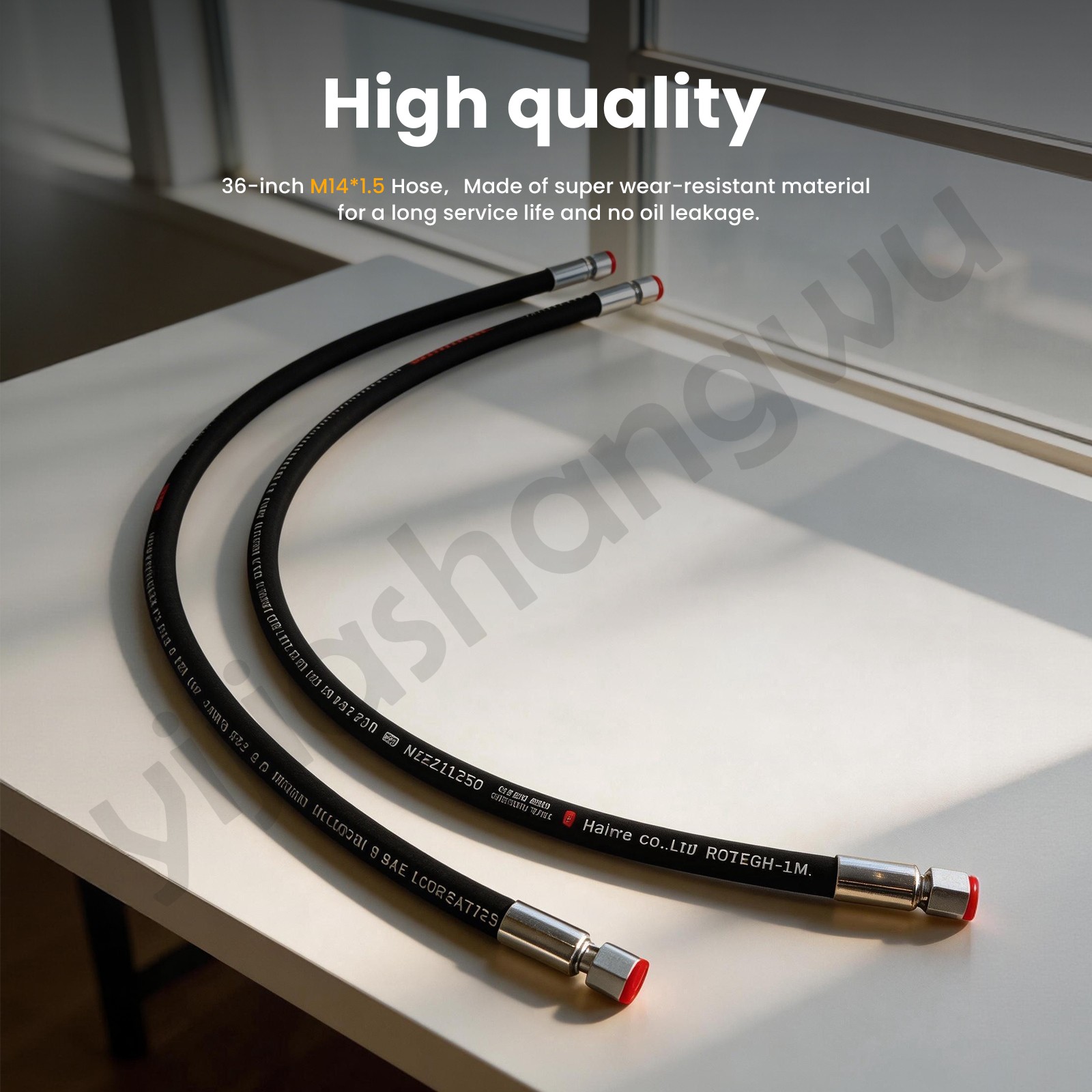 AGT Miva Chinese Mini M14x1.5 Din Hydraulic Hose 36″ Thumbs Attachments Ect 2PC