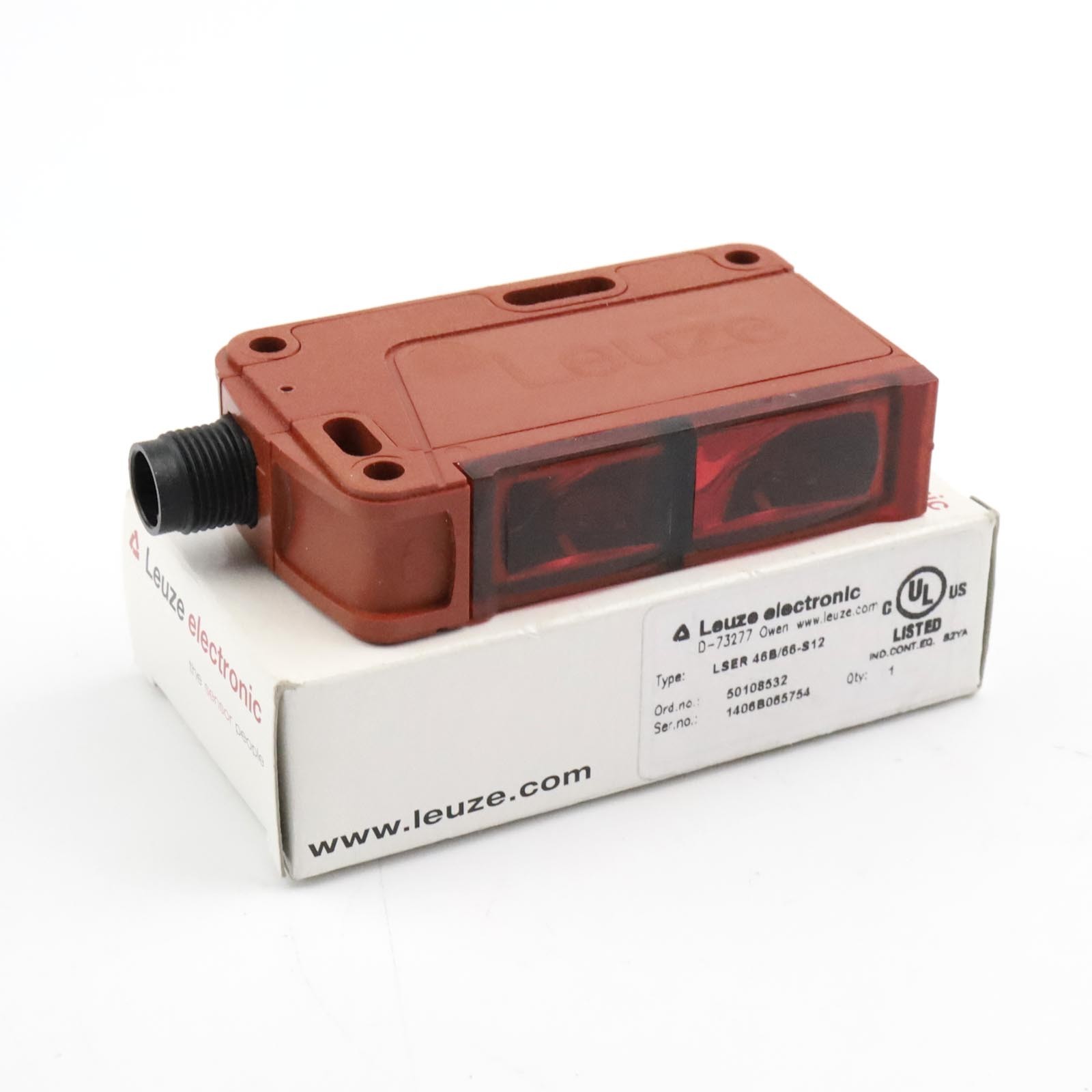Leuze retro-reflective sensor LSER 46B/66-S12 50108532 original packaging