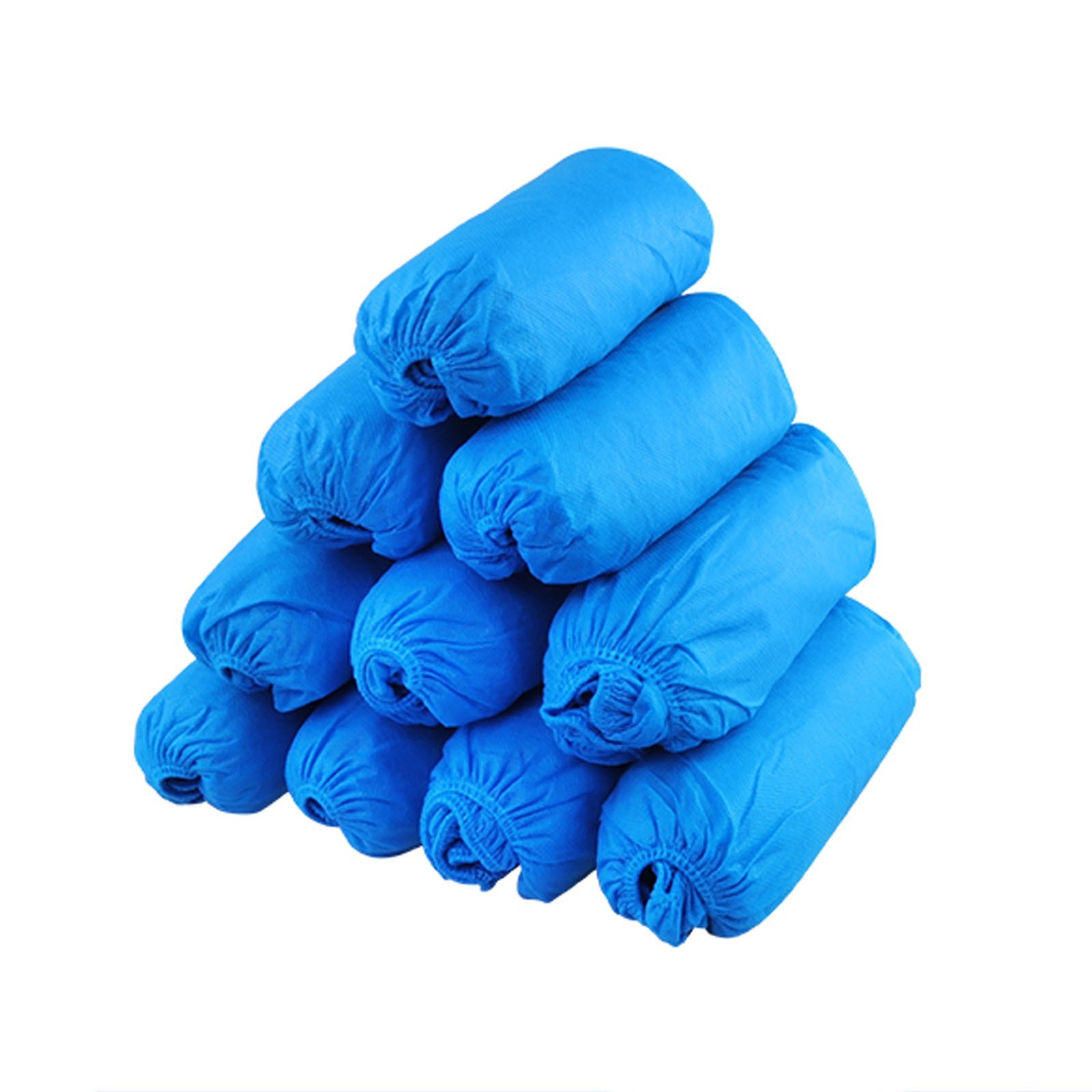 100pcs Blue Disposable Non-woven Shoe Covers Non-slip Wear-resistant Shoe Covers