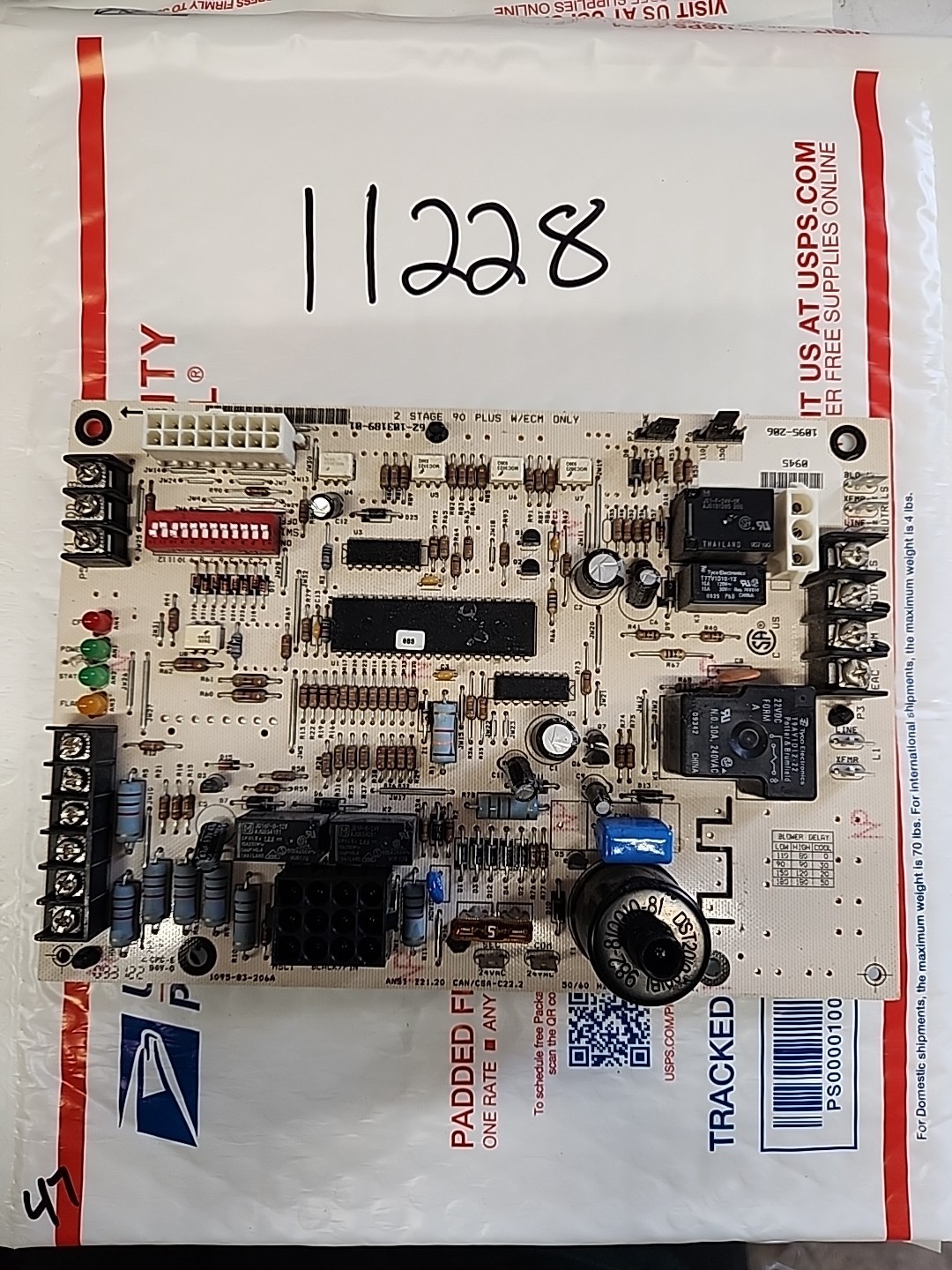 1095-83-206A 62-103189-01 Rheem Furnace Control Board TESTED/WORKING