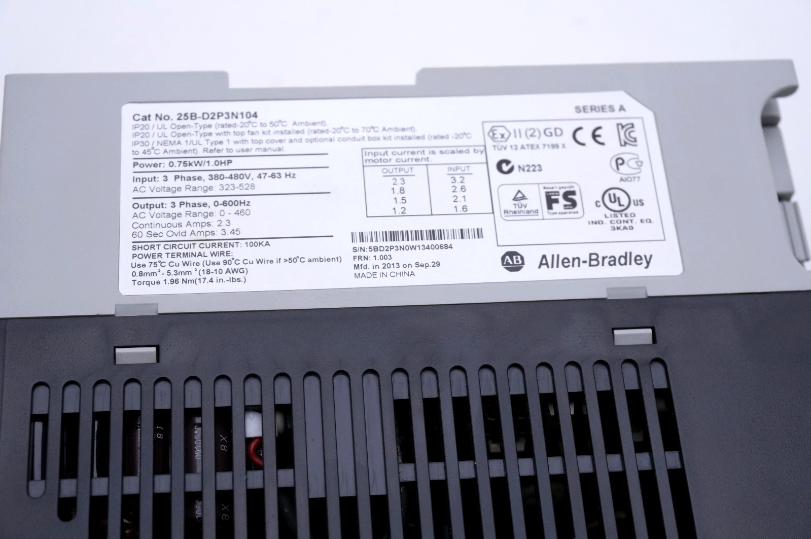 Rockwell Automation Allen Bradley Power Module PowerFlex 520, 25-PM1-D2P3