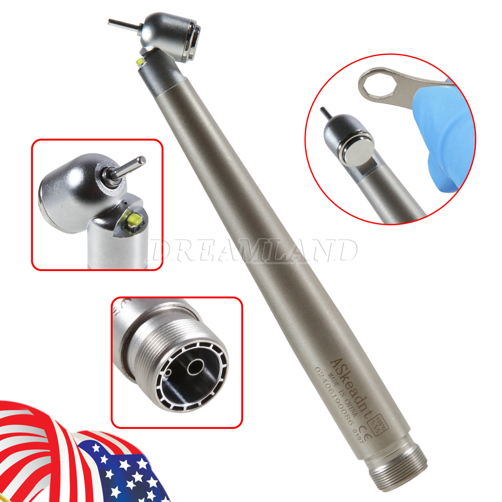 45° Surgical NSK PANA MAX Style Dental Pieza de mano alta velocidad 2Hole Borden