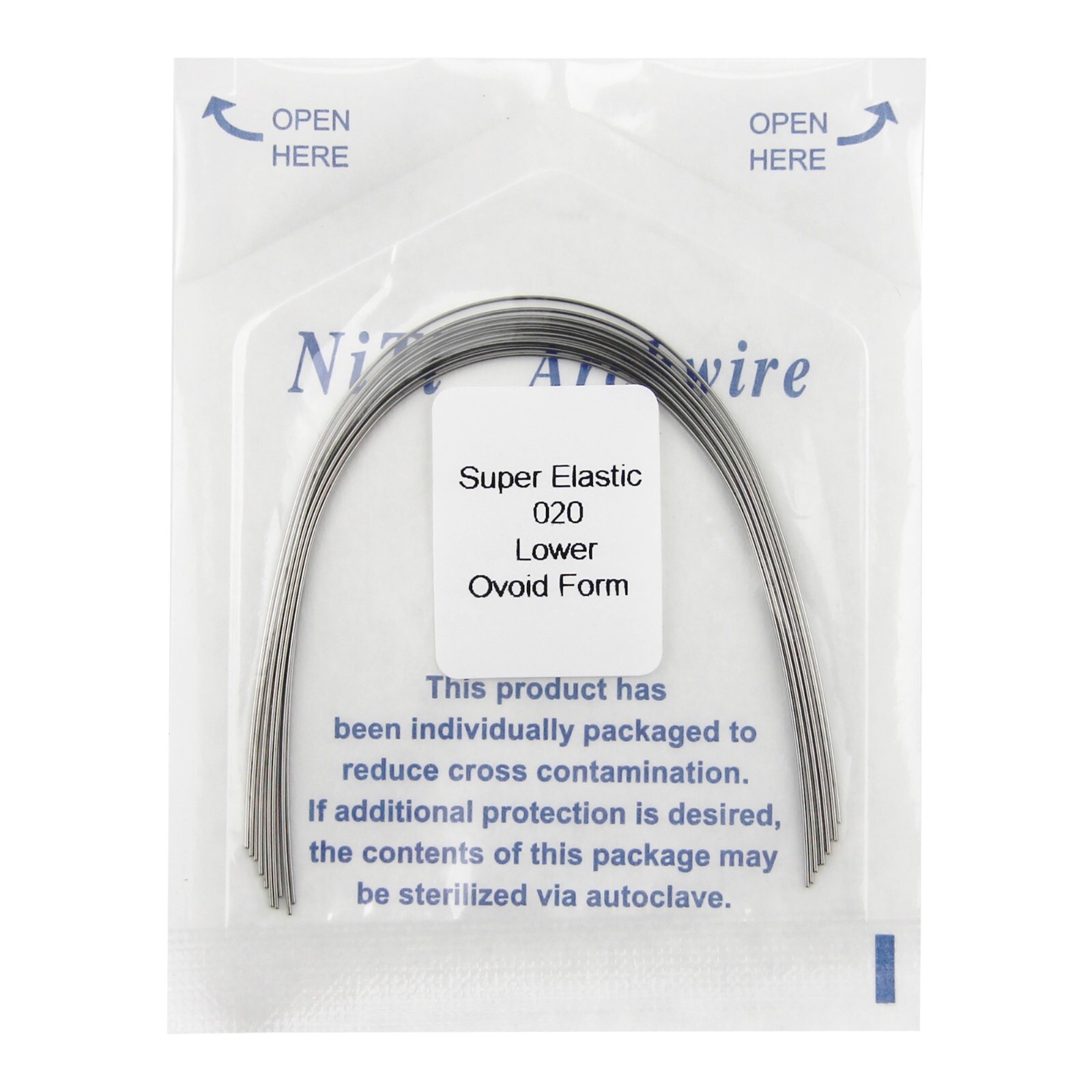 100pcs Dental Ortho Arch Wire Natural Niti Stainless S Round Rectangular Ovoid