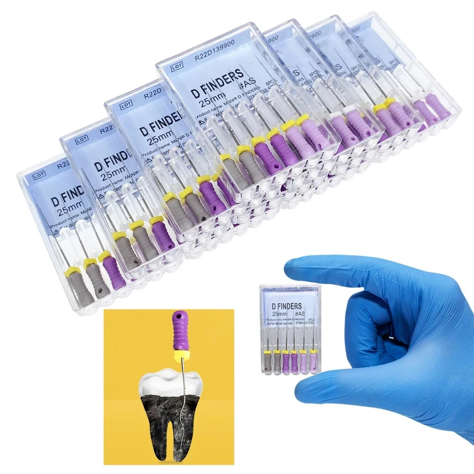 21/25mm Mani style D Finders Dental Endodontic Hand files for Calcified Canals