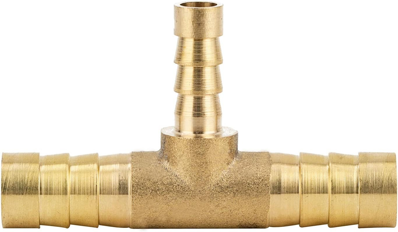 Metalwork Brass Reducing Hose Barb Tee 1/2″ Barbed X 3/8″ Barbed X 1/2″ Barbed R
